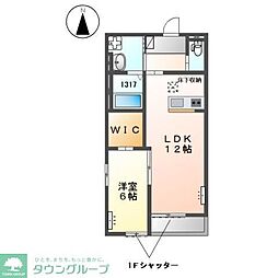 ボナール久保町 1LDKの間取図画像