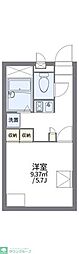 レオパレスリバーパーク 1Kの間取図画像