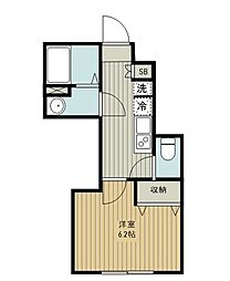 キャメル武蔵藤沢6 1Kの間取図画像