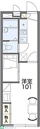 レオパレス霞ケ関第二 1Kの間取図画像