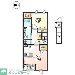 ビナリオ 1LDKの間取図画像