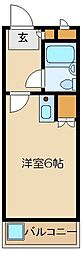 煉瓦館3 ワンルームの間取図画像