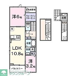 ヒカルサ狭山広瀬台サウス 2LDKの間取図画像