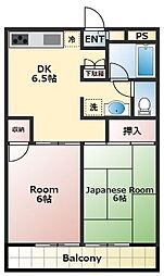 アーガスヒルズ52 2DKの間取図画像