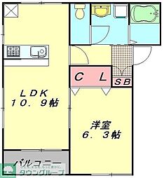 ルネスアヴニール 1LDKの間取図画像
