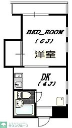 アールズコート 1DKの間取図画像