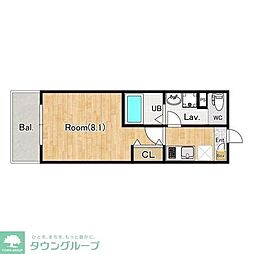 川越市稲荷町アパート 1Kの間取図画像