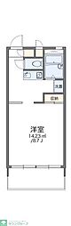 レオパレスネイチャー 1Kの間取図画像
