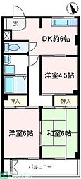 エクセル狭山 3DKの間取図画像