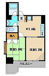 サンヴェール飯能 2Kの間取図画像