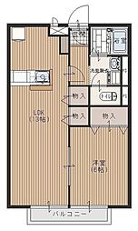 コンフォート狭山台・1 1LDKの間取図画像