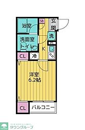 ルミナス川越 1Kの間取図画像