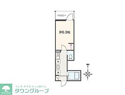 MELLAS入間市IV 1Kの間取図画像