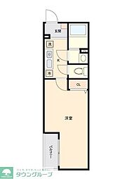 カインドネス所沢美原 1Kの間取図画像