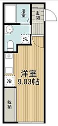 マトリカリア ワンルームの間取図画像