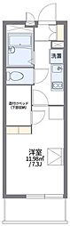 レオパレス稲荷山ヒルズ 1Kの間取図画像