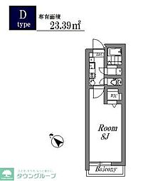 チェリッシュ 1Kの間取図画像