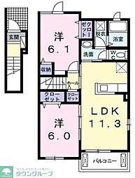 ピコハウス 2LDKの間取図画像