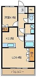 グランドハイム 1LDKの間取図画像