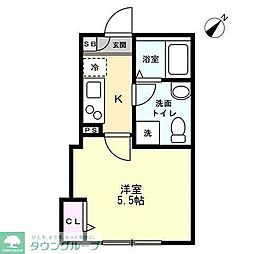 川越市南大塚4丁目アパート 1Kの間取図画像