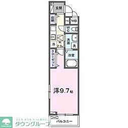 ラ　ルーチェ　ゼロ 1階1Kの間取り