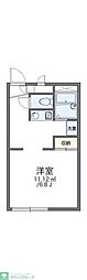 レオパレスM&Y 1Kの間取図画像