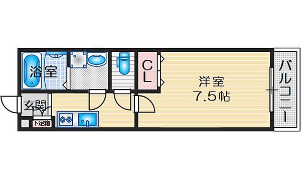 ルミエール高槻 ｜大阪府高槻市北園町(賃貸アパート1K・1階・25.07㎡)の写真 その2