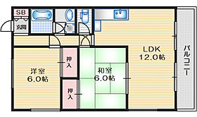 奥田ハイツIII 202 ｜ 大阪府三島郡島本町山崎４丁目（賃貸アパート2LDK・2階・56.70㎡） その2