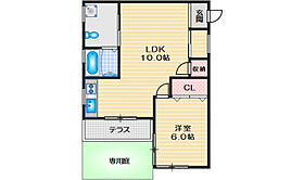 名神コーポ 102 ｜ 大阪府高槻市名神町（賃貸アパート1LDK・1階・43.00㎡） その2