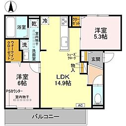 間取図画像 2LDK