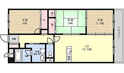 マンションヒット 2階3LDKの間取り