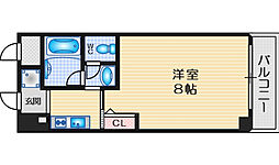 ウエントスレーニス 302 3階1Kの間取り