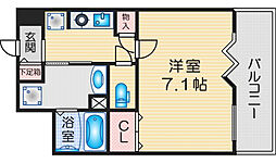 アーバンウェル茨木 1Kの間取図画像