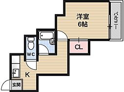 コーポディオ 1DKの間取図画像