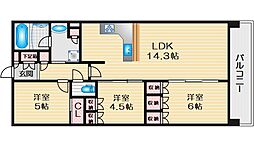 パークナード・レーベン茨木さわらぎ 3LDKの間取図画像
