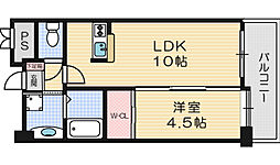 ヴェルドゥール南茨木 1LDKの間取図画像