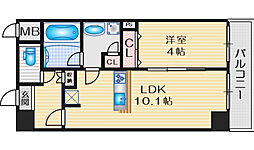 中条プレイス 1LDKの間取図画像