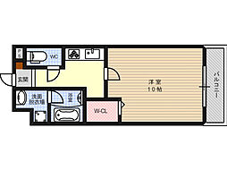 ミリアディたかつき 1Kの間取図画像