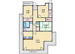 ロイヤル南茨木 3LDKの間取図画像