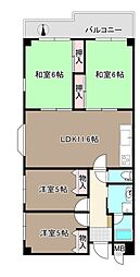 サンガーデン茨木 4LDKの間取図画像