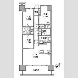 ローレルスクエア健都ザ・レジデンスセカンドステージ 3LDKの間取図画像