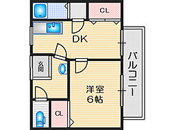 辻子マンション 2Kの間取図画像