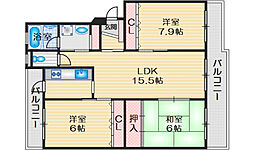ラ・ヴェール茨木 3LDKの間取図画像