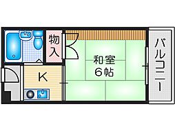 ハイツカメリア 1Kの間取図画像