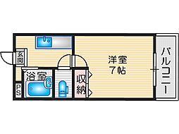 エンジェリマンション 1Kの間取図画像