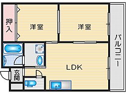 フラワー星見ハイツ 3LDKの間取図画像