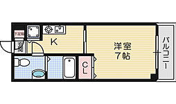 サンピラー茨木 1Kの間取図画像