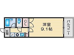 穂積マンション 1Kの間取図画像