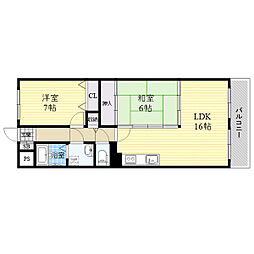 サンコーポ高槻ことぶき 2LDKの間取図画像