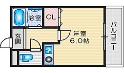AIビル ワンルームの間取図画像